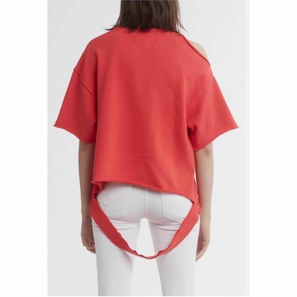 Hudson Cut Sleeve Pullover Grunge Distressed Sweatshirt Size Small - Picture 6 of 15